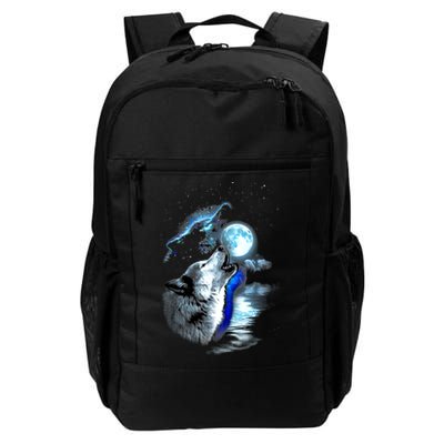 Wolf Moon Lake Wolf Howling Full Moon Wolf Graphics Design Backpack