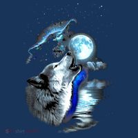 Wolf Moon Lake Wolf Howling Full Moon Wolf Graphics Design Baby Bodysuit
