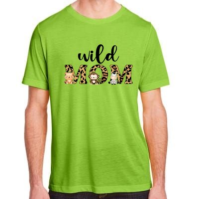 Wild Mom Leopard Zoo Theme Birthday Animal Safari Jungle Animal Adult ChromaSoft Performance T-Shirt