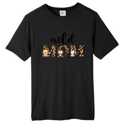 Wild Mom Leopard Zoo Theme Birthday Animal Safari Jungle Animal Tall Fusion ChromaSoft Performance T-Shirt