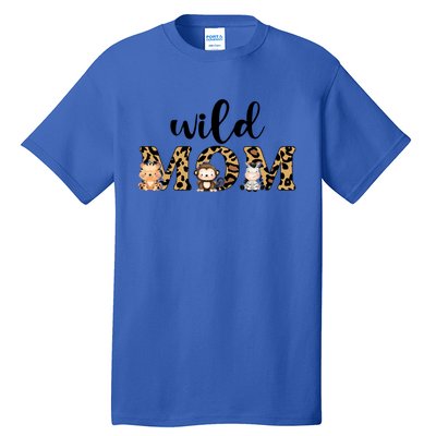 Wild Mom Leopard Zoo Theme Birthday Animal Safari Jungle Animal Tall T-Shirt