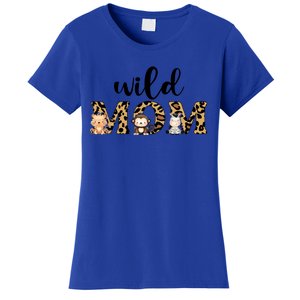 Wild Mom Leopard Zoo Theme Birthday Animal Safari Jungle Animal Women's T-Shirt