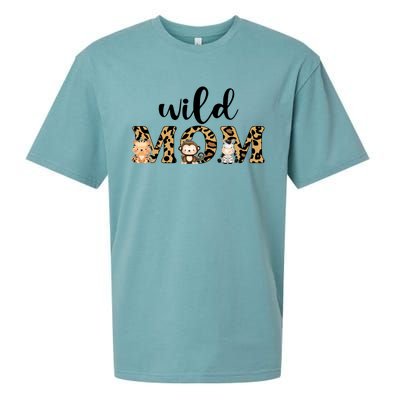 Wild Mom Leopard Zoo Theme Birthday Animal Safari Jungle Animal Sueded Cloud Jersey T-Shirt