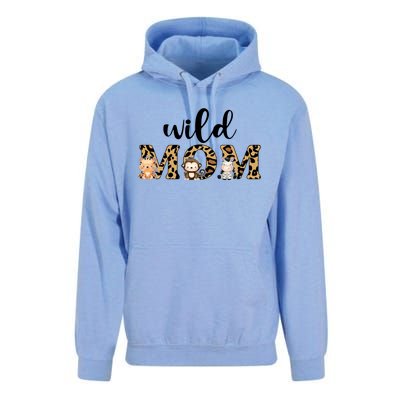 Wild Mom Leopard Zoo Theme Birthday Animal Safari Jungle Animal Unisex Surf Hoodie