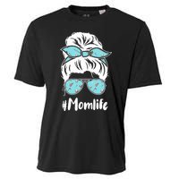 Wo Mom Life Mothers Day Messy Bun Golfer Mom Mama Momma Mommy Cooling Performance Crew T-Shirt