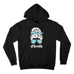 Wo Mom Life Mothers Day Messy Bun Golfer Mom Mama Momma Mommy Hoodie