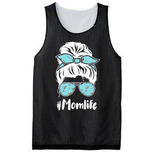 Wo Mom Life Mothers Day Messy Bun Golfer Mom Mama Momma Mommy Mesh Reversible Basketball Jersey Tank