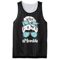 Wo Mom Life Mothers Day Messy Bun Golfer Mom Mama Momma Mommy Mesh Reversible Basketball Jersey Tank