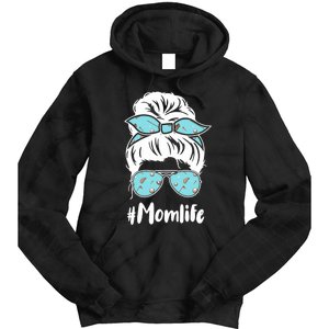 Wo Mom Life Mothers Day Messy Bun Golfer Mom Mama Momma Mommy Tie Dye Hoodie