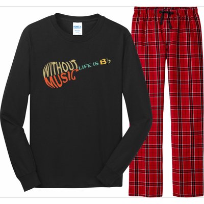 Without Music Life Would B Flat Music Guitar Long Sleeve Pajama Set