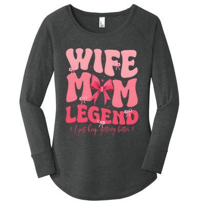 Wife Mom Legend Family Lover Gift Idea Women's Perfect Tri Tunic Long Sleeve Shirt