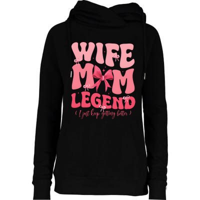 Wife Mom Legend Family Lover Gift Idea Womens Funnel Neck Pullover Hood