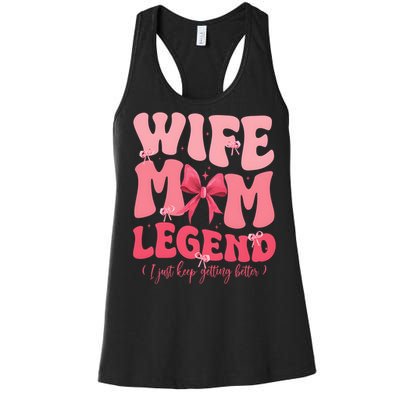 Wife Mom Legend Family Lover Gift Idea Women's Racerback Tank