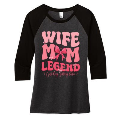 Wife Mom Legend Family Lover Gift Idea Women's Tri-Blend 3/4-Sleeve Raglan Shirt