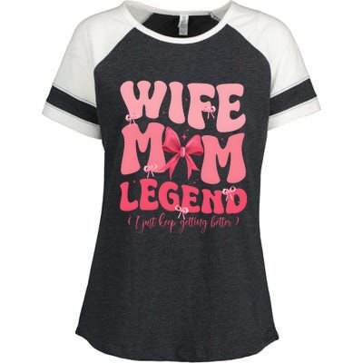 Wife Mom Legend Family Lover Gift Idea Enza Ladies Jersey Colorblock Tee