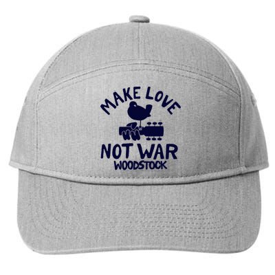 W.Oodstock Make Love Not War 7-Panel Snapback Hat