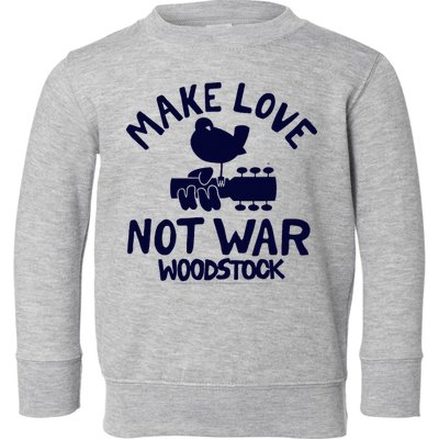 W.Oodstock Make Love Not War Toddler Sweatshirt