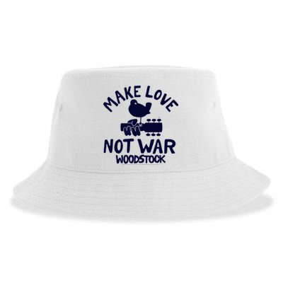 W.Oodstock Make Love Not War Sustainable Bucket Hat
