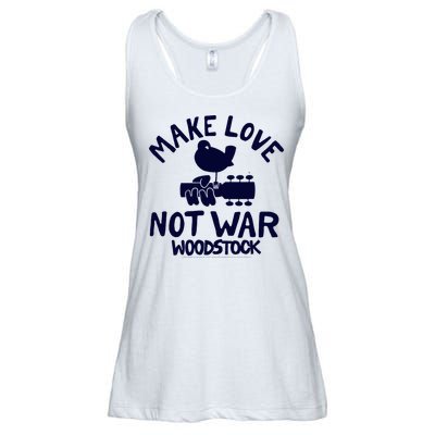 W.Oodstock Make Love Not War Ladies Essential Flowy Tank