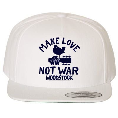 W.Oodstock Make Love Not War Wool Snapback Cap