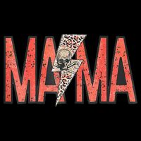 Womens MAMA Leopard Skull Boho Rocker Mom Mother's Day Cooling Performance Crew T-Shirt