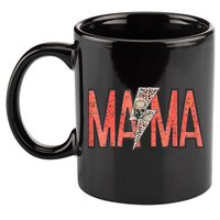 Womens MAMA Leopard Skull Boho Rocker Mom Mother's Day 11oz C Handle Ceramic Mug