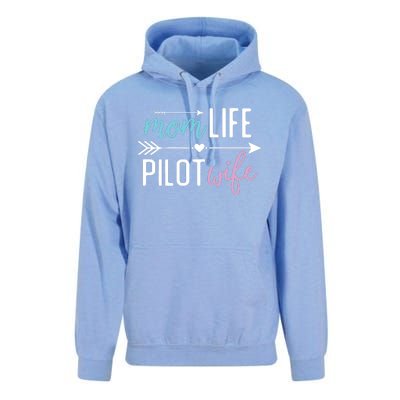 Womens Mom Life Pilot Wife Gift For Girlfriend Wife Unisex Surf Hoodie