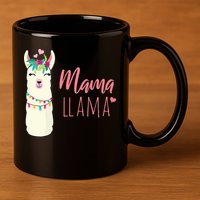 Womens Mama Llama 11oz C Handle Ceramic Mug