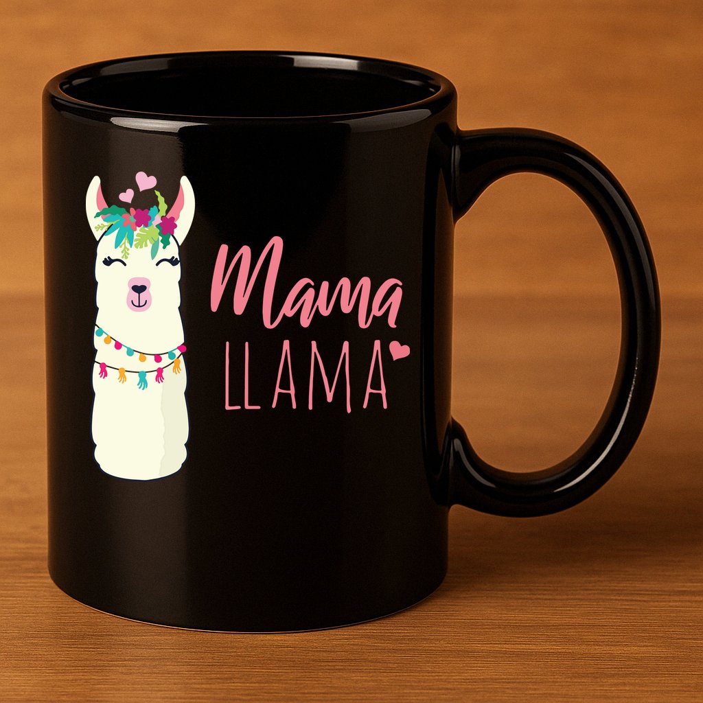 Womens Mama Llama 11oz C Handle Ceramic Mug