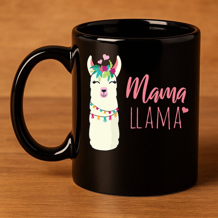 Womens Mama Llama 11oz C Handle Ceramic Mug