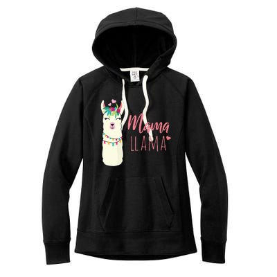 Womens Mama Llama Women's Fleece Hoodie