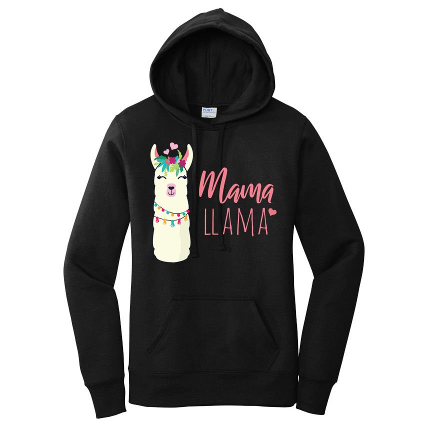Womens Mama Llama Women's Pullover Hoodie