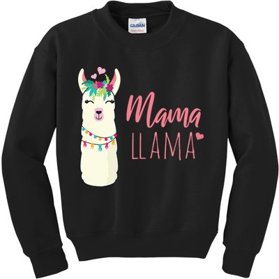 Womens Mama Llama Kids Sweatshirt