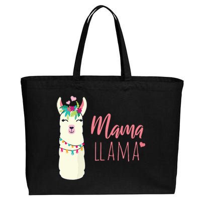 Womens Mama Llama Cotton Canvas Jumbo Tote