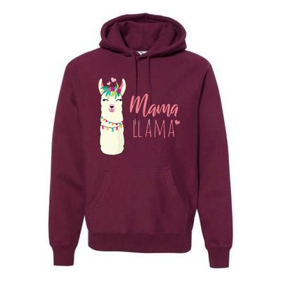 Womens Mama Llama Premium Hoodie