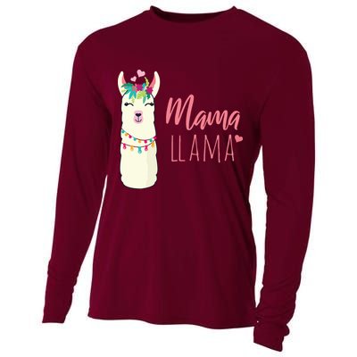 Womens Mama Llama Cooling Performance Long Sleeve Crew