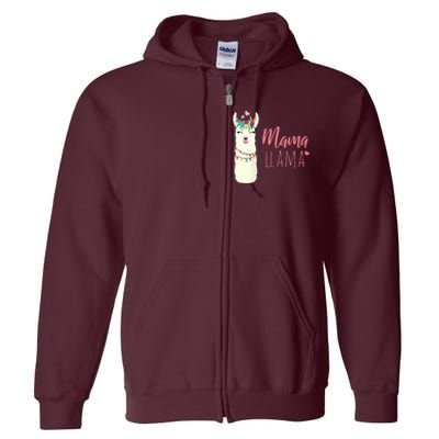 Womens Mama Llama Full Zip Hoodie