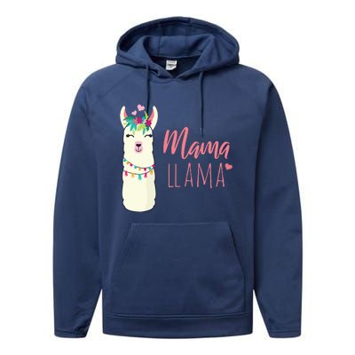 Womens Mama Llama Performance Fleece Hoodie