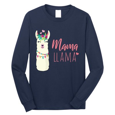 Womens Mama Llama Long Sleeve Shirt