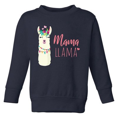 Womens Mama Llama Toddler Sweatshirt