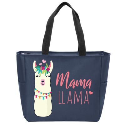 Womens Mama Llama Zip Tote Bag