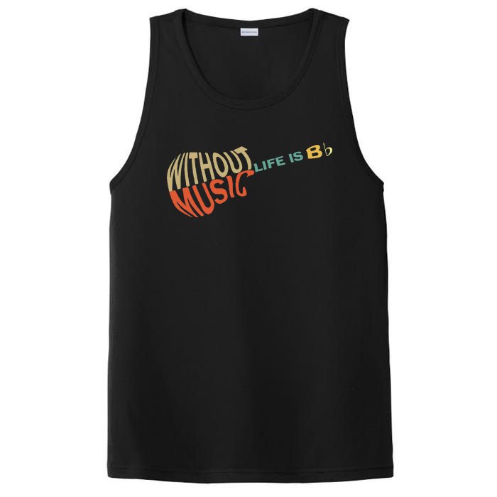 Without Music Life Would B Flat Music Guitar PosiCharge Competitor Tank