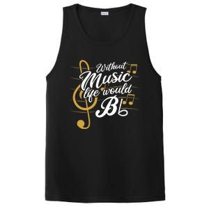 Without Music Life Would B Flat Ii Funny Music Quotes PosiCharge Competitor Tank