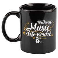 Without Music Life Would B Flat Ii Funny Music Quotes Lover 11oz C Handle Ceramic Mug