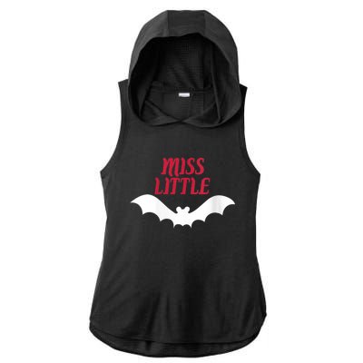 Wo Miss Little Batwoman Halloween Costume Batty Scary Ladies PosiCharge Tri-Blend Wicking Draft Hoodie Tank