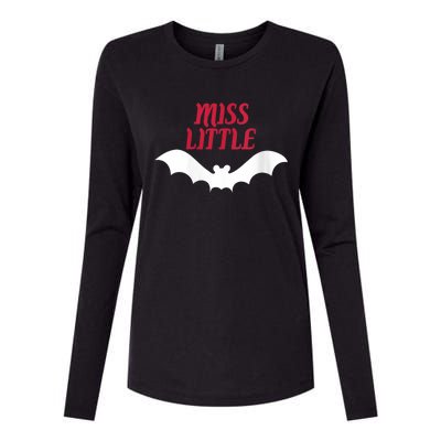 Wo Miss Little Batwoman Halloween Costume Batty Scary Womens Cotton Relaxed Long Sleeve T-Shirt