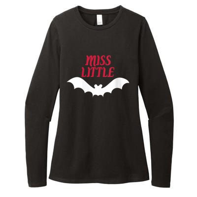 Wo Miss Little Batwoman Halloween Costume Batty Scary Womens CVC Long Sleeve Shirt