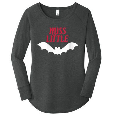 Wo Miss Little Batwoman Halloween Costume Batty Scary Women's Perfect Tri Tunic Long Sleeve Shirt