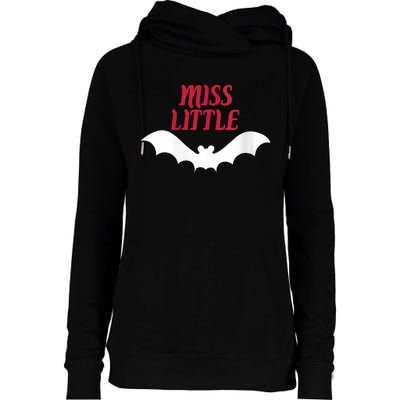 Wo Miss Little Batwoman Halloween Costume Batty Scary Womens Funnel Neck Pullover Hood