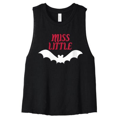 Wo Miss Little Batwoman Halloween Costume Batty Scary Women's Racerback Cropped Tank